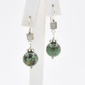 Sterling Silver and Turquoise Drop Earrings